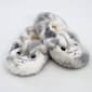 Womens Fuzzy Babba Grey Cat Faux Fur Slippers - image 2