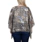 Plus Size NY Collection 3/4 Sleeve Abstract Animal Poncho Blouse - image 2