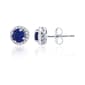 Gemstone Classics&#40;tm&#41; Sterling Silver Halo Stud Earrings - image 1