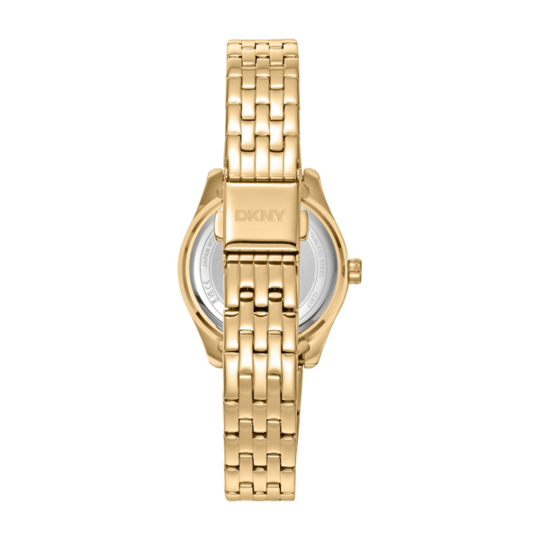 Womens DKNY Fluted Bezel Yellow-Gold Tone Watch - DK1L017M1065
