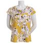 Plus Size Kasper Cap Sleeve Cowl Neck Placed Floral Blouse - image 2