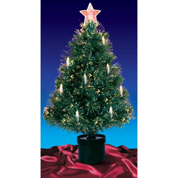 Northlight 4ft. Fiber Optic Artificial Christmas Tree with Candle