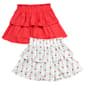 Girls (7-12) BTween(R) 2pk. Solid & Flower/Stripe Ruffled Skorts - image 1