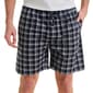 Mens Preswick & Moore(R) Soft Woven Pajama Shorts-Black/Grey Plaid - image 1