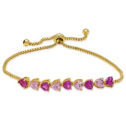 Gemstone by Gianni Argento Gold Plated Heart Adjustable Bracelet