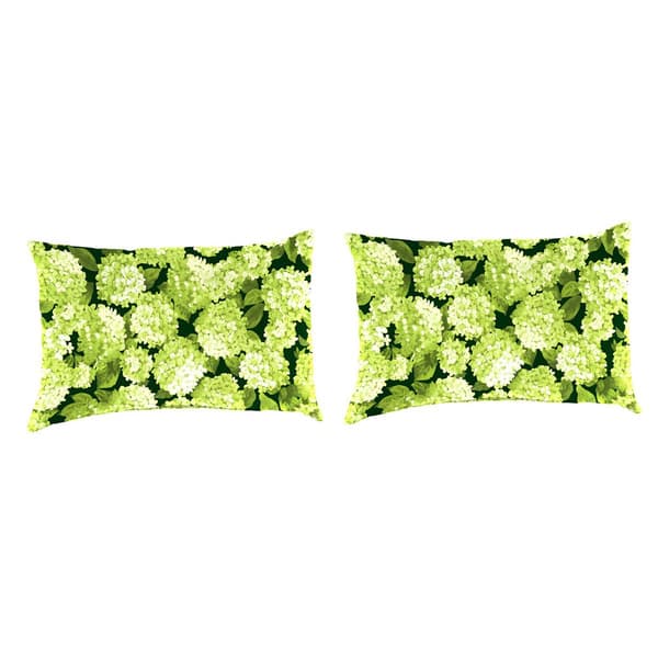 Jordan Manufacturing 2pk. Hydrangea Floral Lumbar Throw Pillows - image 