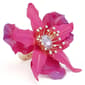 Betsey Johnson Hothouse Bloom Orchid Cocktail Ring - image 2