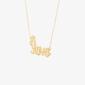 Gold Classics&#8482; Gold Nugget Love Script Link Chain Necklace - image 2