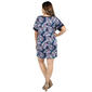 Plus Size  24/7 Comfort Apparel Taylor Blue Feather Shift Dress - image 3