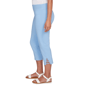 Womens Hearts of Palm Smooth Sailing Solid Pull On Capris - image 4
