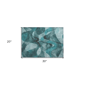 HomeRoots Teal Abstract Non Skid Indoor Outdoor Accent Rug - image 3