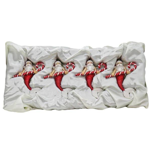 National Tree Glass Santa Merman Ornaments - Set of 4