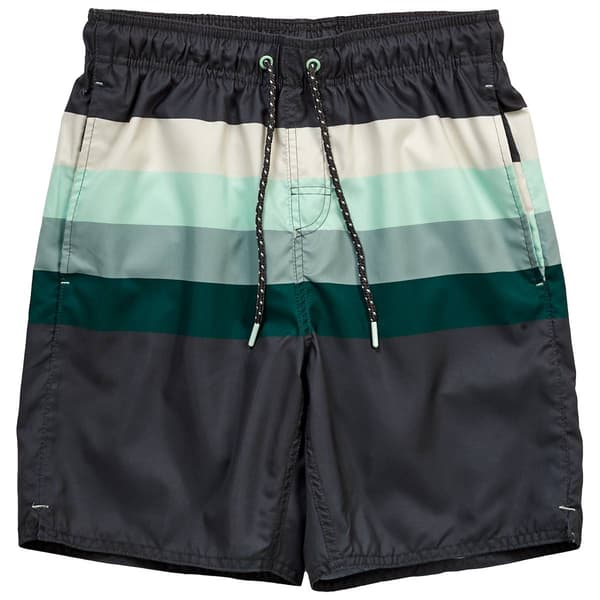 Mens Hawaiian Authentics Bold Stripe Islander Swim Trunks - image 