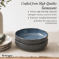 Sango Resona Blue/Black Large Ceramic Serving Bowl - Set of 2 - image 3