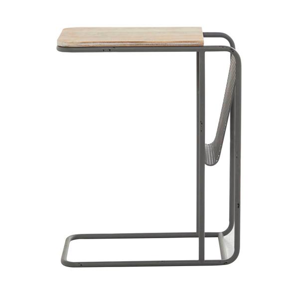 9th & Pike® Black Metal Industrial Accent Table