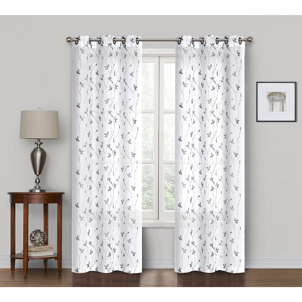 Addison 2pk. Sheer Grommet Curtains