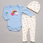 Baby Girl (NB-9M) bon bebe(R)  3pc. Heart/Rainbow Bodysuit Set - image 1