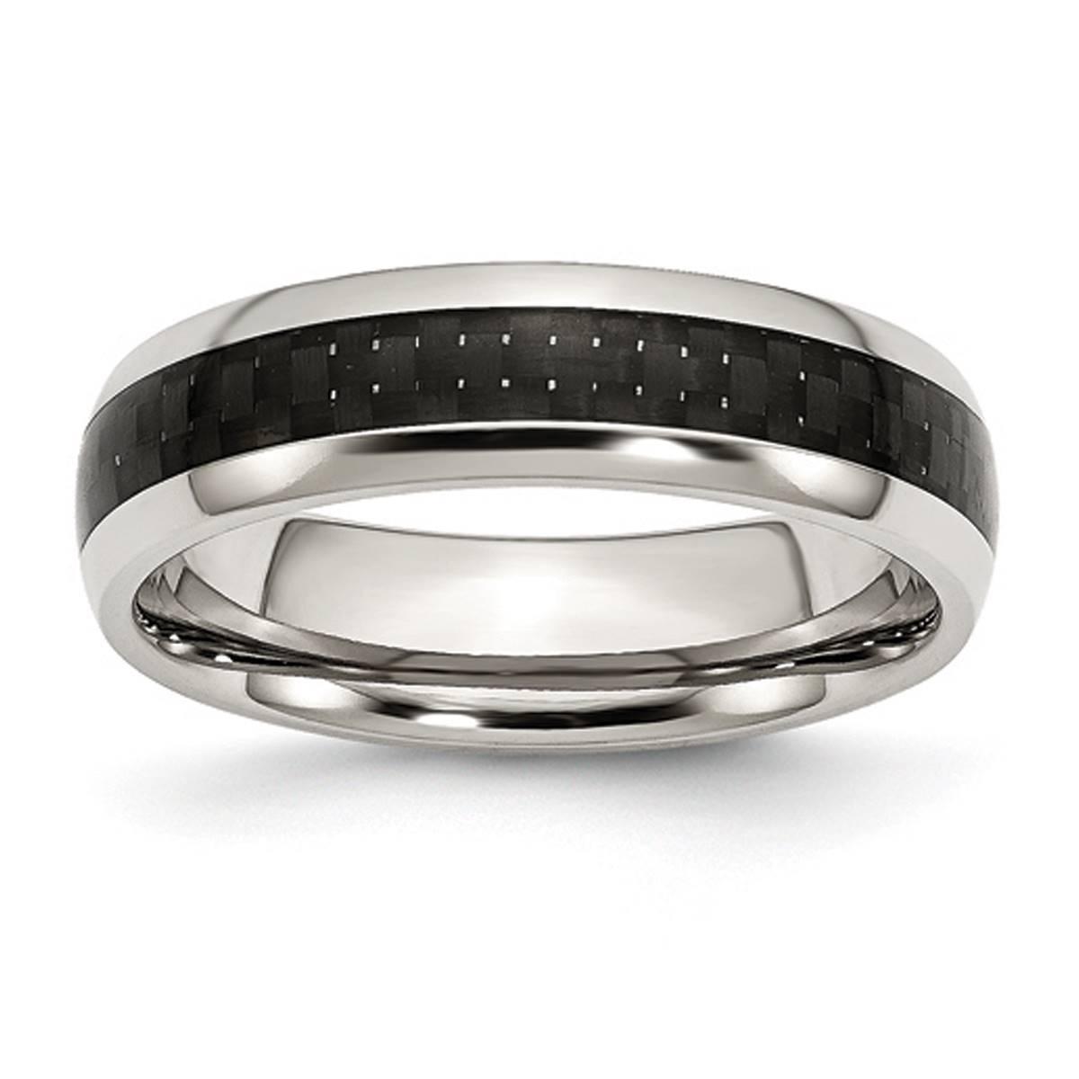 Mens Gentlemen’s Classics™ Black Fiber Inlay 6mm...