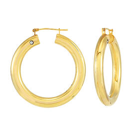 Evergold&#40;tm&#41; 14kt. Gold Diamond Resin Hoop Earrings