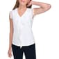 Womens Tommy Hilfiger Short Sleeve Ruffle Front V-Neck Blouse - image 1