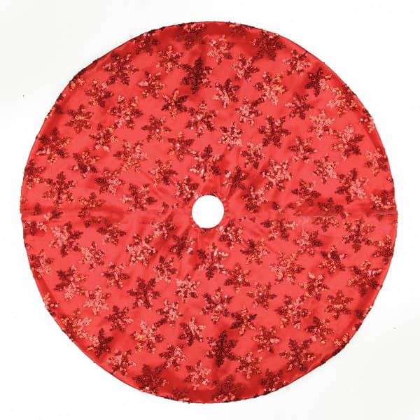 Northlight Seasonal 20in. Snowflake Mini Christmas Tree Skirt - image 