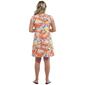 Womens Harlow & Rose Short Sleeve Rib Floral Knit Shirtdress - image 2