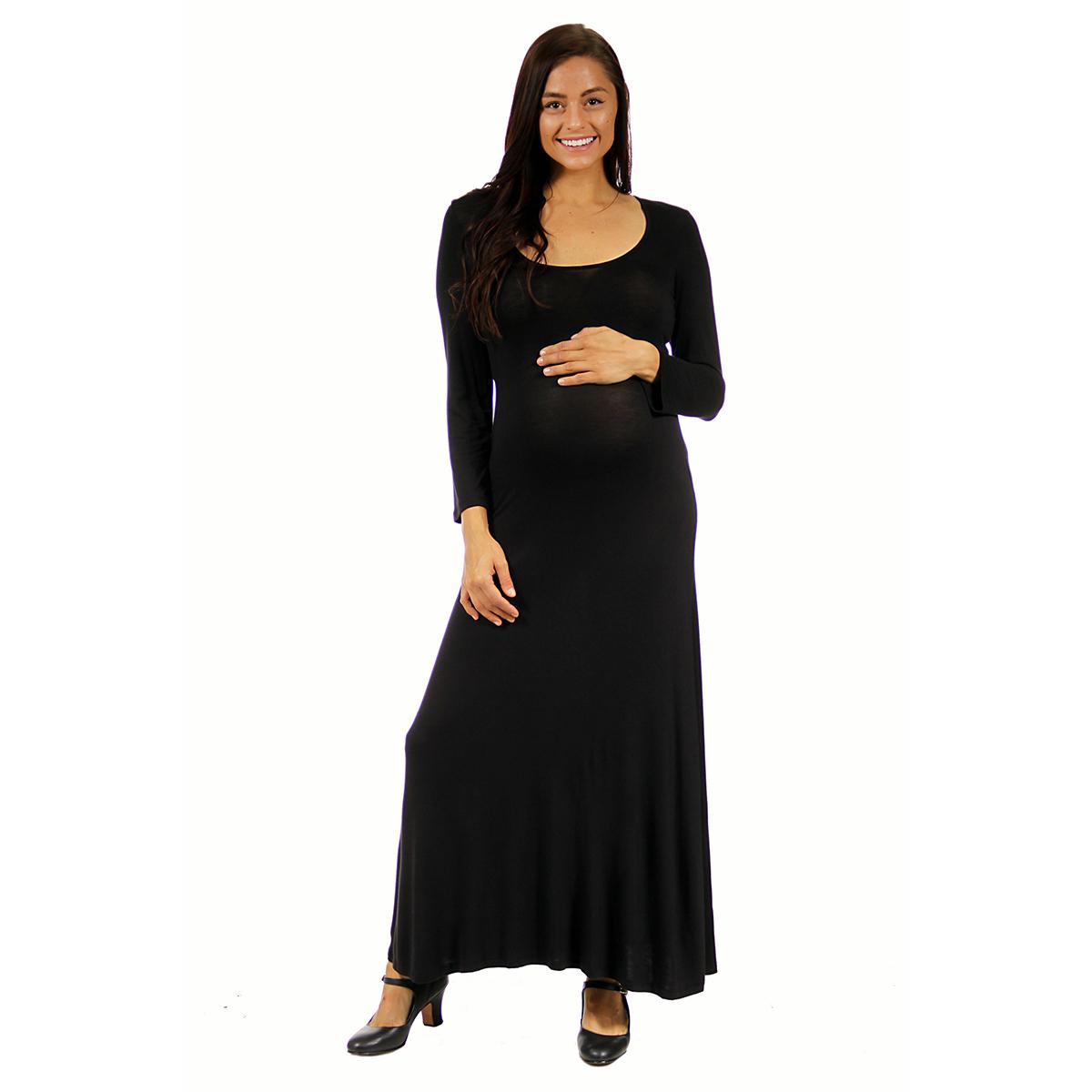 Plus Size 24/7 Comfort Apparel A-Line Maternity Dress