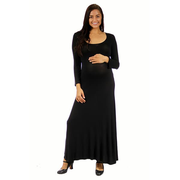 Plus Size 24/7 Comfort Apparel A-Line Maternity Dress