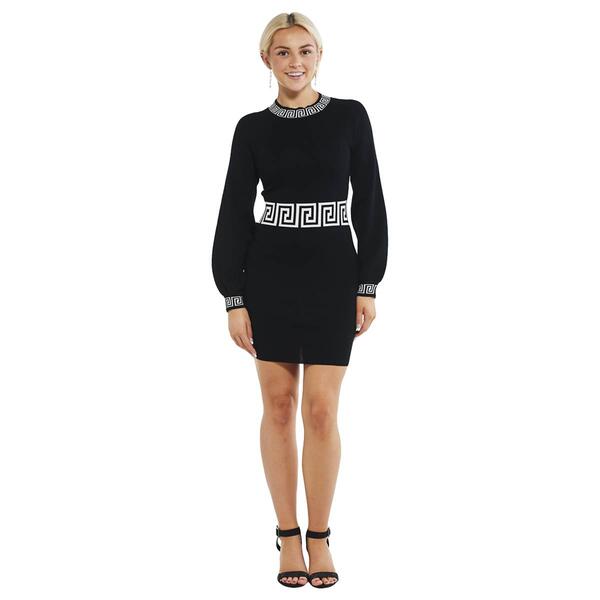 Juniors Jolie & Joy Eternal Midnight Raglan Sleeve A-Line Dress - image 