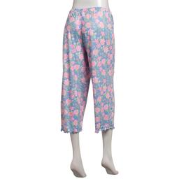 Womens Jessica Simpson Flowers Lettuce Edge Pajama Capris