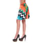 Womens White Mark Heidi Orange Zigzag Flare Skirt - image 3