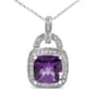 Haus of Brilliance Sterling Silver Purple Amethyst Pendant - image 1