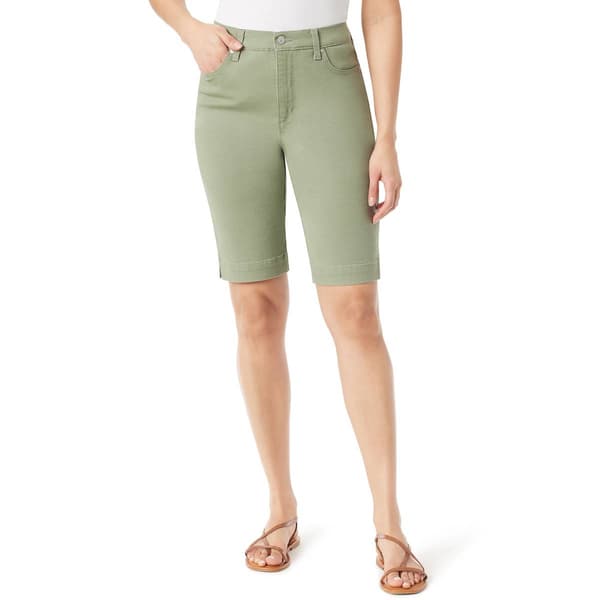 Petite Gloria Vanderbilt Amanda Bermuda With Slit Shorts