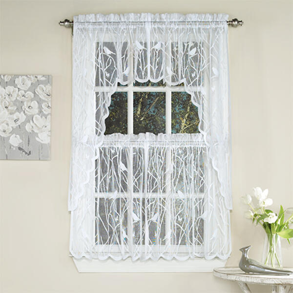 Songbird Jacquard Lace Kitchen Curtains - image 