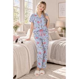 Juniors Peanuts Short Sleeve Donuts & Coffee Pajama Set