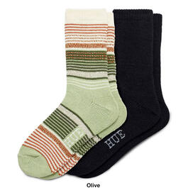 Womens HUE&#174; 2pk. Twist Stripe Boot Socks