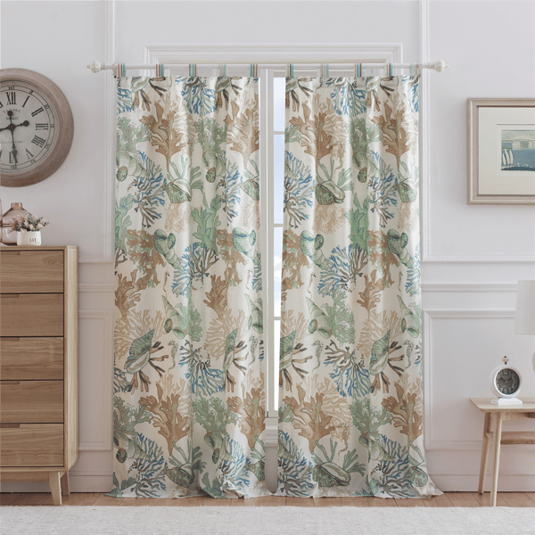 Greenland Home Fashions(tm) Atlantis 2pc. Curtain Panel Set - image 