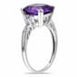 White Gold Amethyst & Diamond Cocktail Ring w/ White Sapphires - image 4