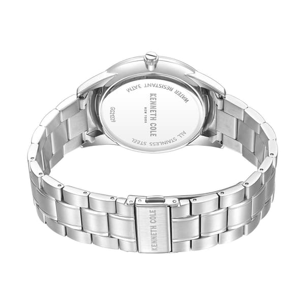 Mens Kenneth Cole&#174; Stainless Steel Blue Dial Watch - KCWGG2122905