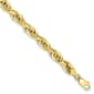 Mens Gold Classics&#8482;10kt. 5.4mm 8in Semi-Solid Rope Chain Bracelet - image 2