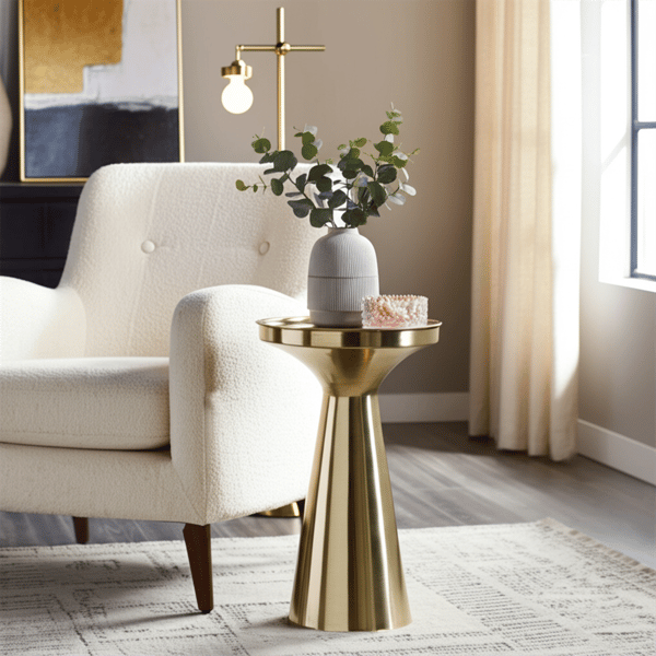 Sagebrook Home 20in. Wilcox Gold Cocktail Accent Table