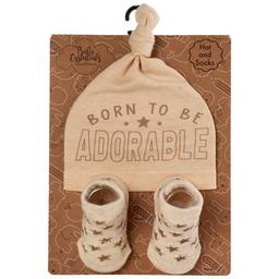 Baby Unisex Baby Essentials(R) Born to Be Adorable Hat & Socks Set