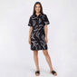 Womens Emma & Michele Short Sleeve Floral Leaf Shift Dress - image 1