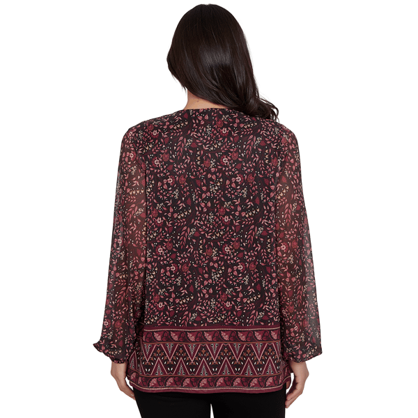 Womens Skye''s the Limit Wild Romance Long Sleeve Floral Blouse