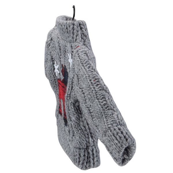 Northlight Ugly Sweater with Plaid Moose Christmas Ornament