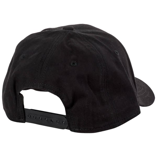 Mens Solid Tonal Flag Hat - Black