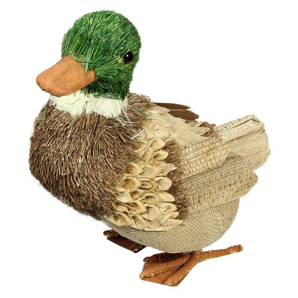 Northlight Seasonal Standing Woodland Burlap Duck Spring Figurine - image 