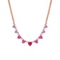 Gianni Argento Lab Grown Ruby Ombre Graduated Heart Necklace - image 1