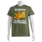 Young Mens Garfield Sorry Bro Short Sleeve Graphic Tee - image 1
