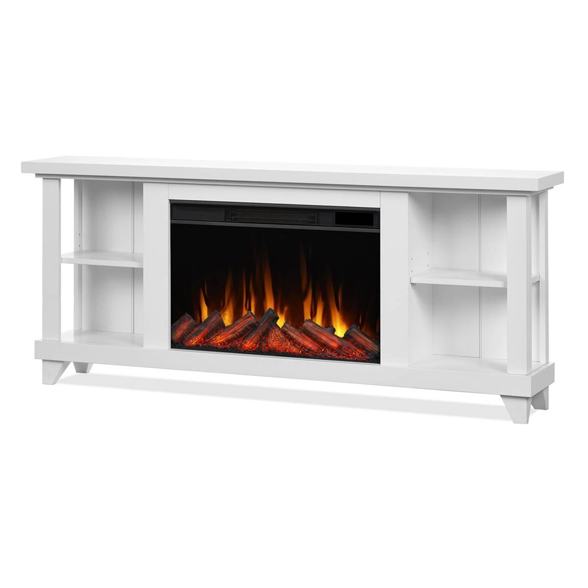 Open Video Modal for Real Flame Penrose Slim Electric Fireplace TV Stand